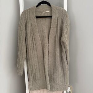 Lovestitch Heavenly Fuzzy Ribbed Oversized Cardigan